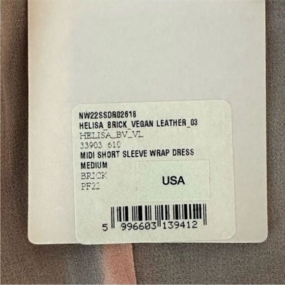 NWT Nanushka Helisa Vegan Leather Ruched
Midi Dress-P1 - Picture 8 of 10